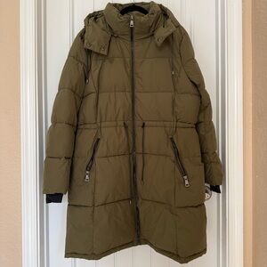 DKNY Women’s Hooded Long Puffer Jacket